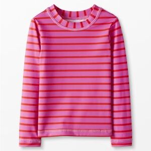 Pink Striped Kids Swim Shirt